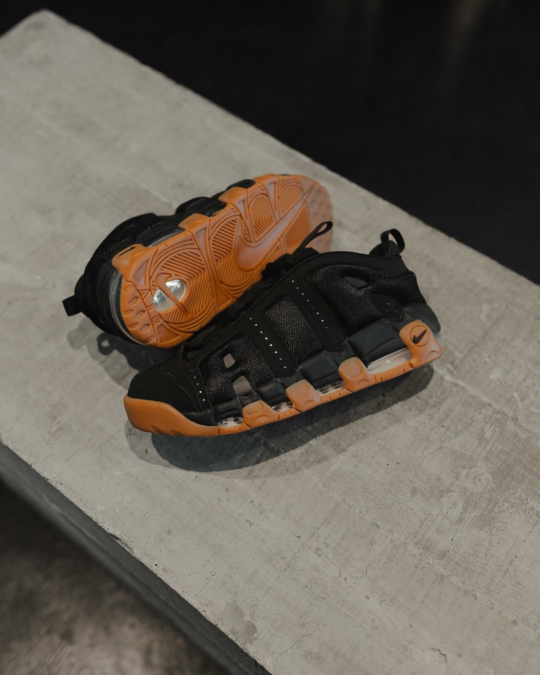 Nike Air More Up tempo Low “Black Gum”