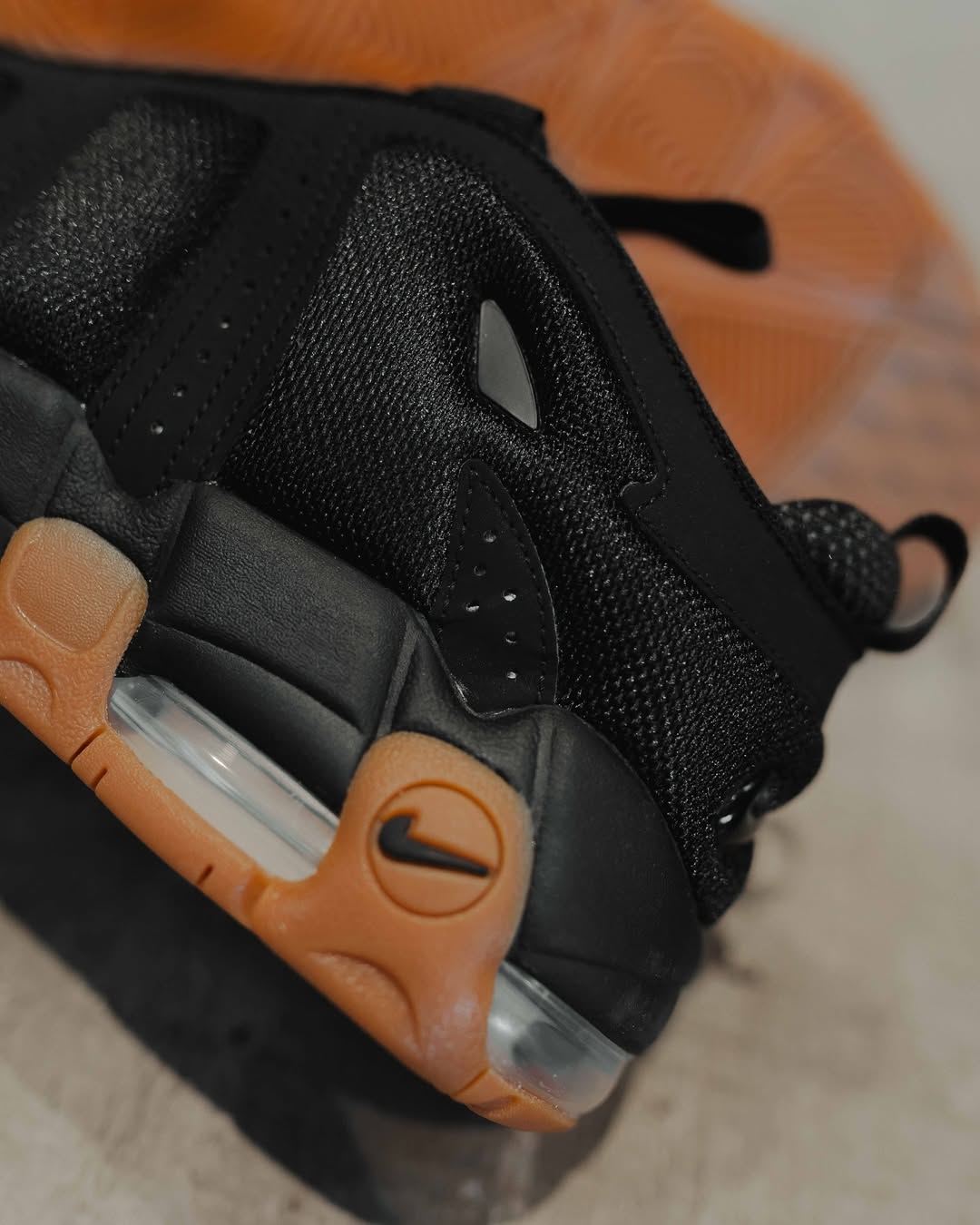Nike Air More Up tempo Low “Black Gum”