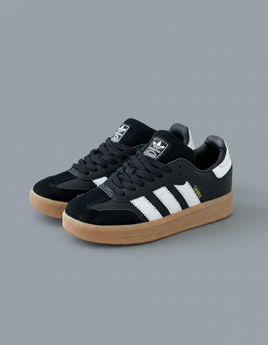 adidas samba plataforma negra